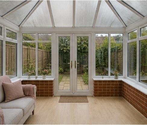Conservatory before — tired existing conservatory