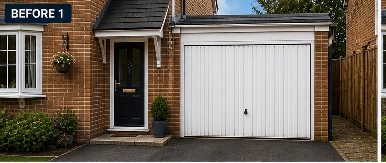 Garage — new anthracite door — before