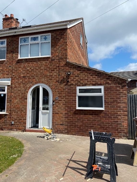 The completed frontage after the garage conversion
