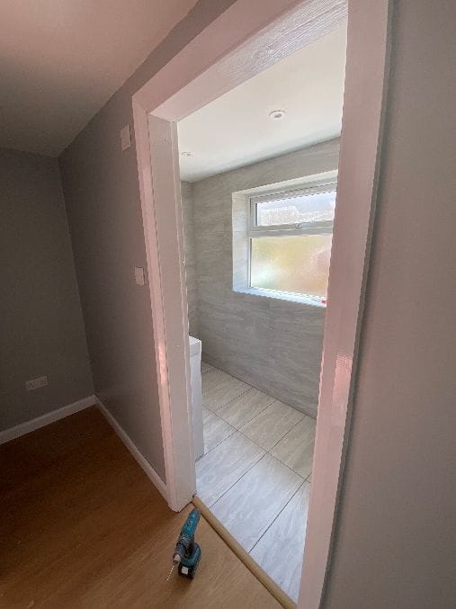 The new WC formed within the former garage